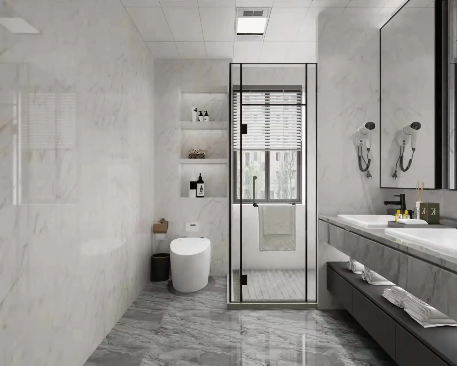 UK 10mm thickness 1m wide PVC shower cladding bathroom wall panels