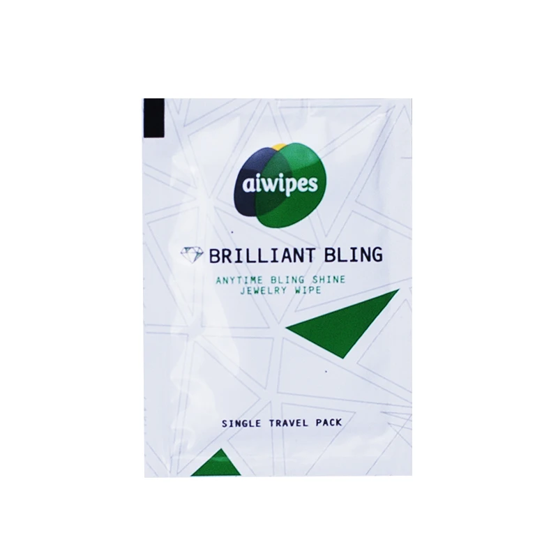 Customization Trendy Private Label Jewelry and silver Polishing Cleaning Nonwoven Cleaning Wet Wipe  With Logo