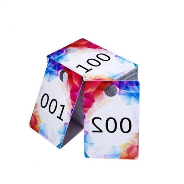 Factory customized production of plastic digital label with mirror digital clothes room clothes hook card