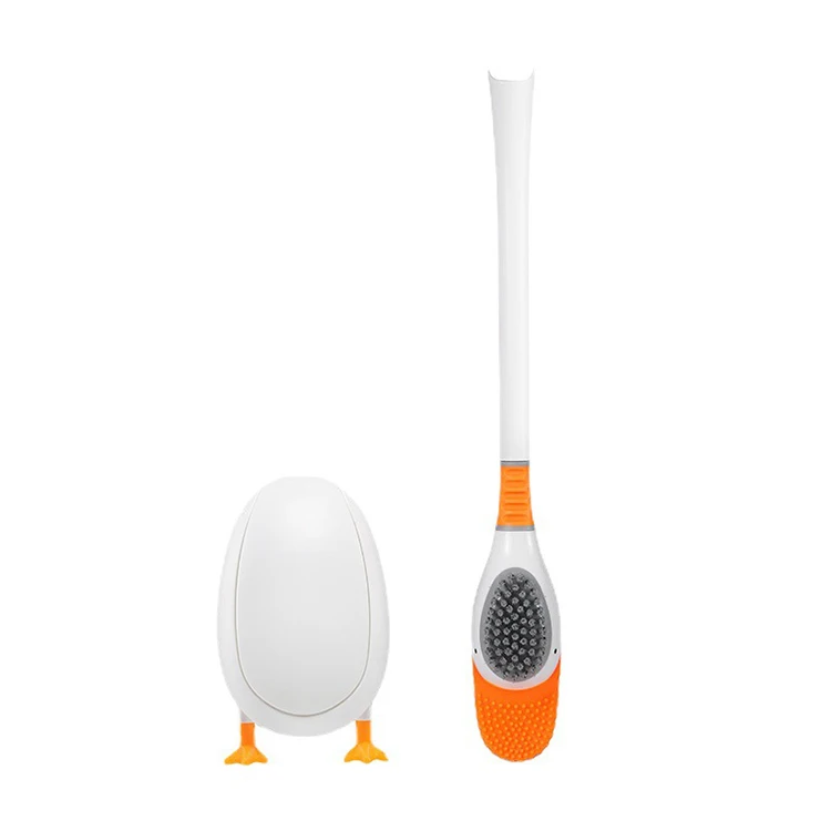 New Magic Brush Plastic Toilet Brush With Long Handle Silicone Toilet Bowl Cleaner Cute Wall-Mounted Toilet Brush for Bathroom