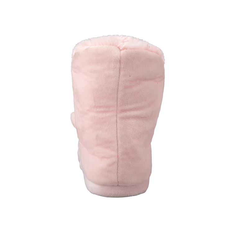 Pink Novelty 3D Unicorn Animal Soft Outdoor Indoor Plush winter fur boots warm shoes
