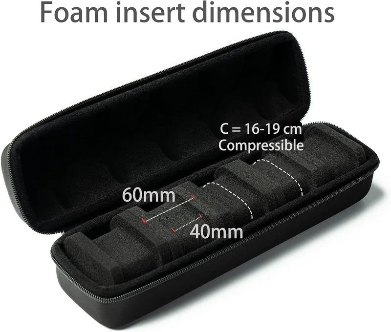 custom logo eva hard 1 2 3 4 5 slots portable travel smart watch roll storage case organizer box with foam pillow for men