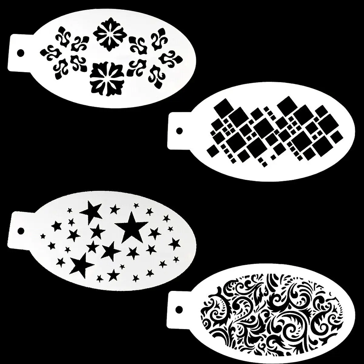 Custom 3inch body painting 56 pet elf reusable patterns Plastic drawing  stencils template