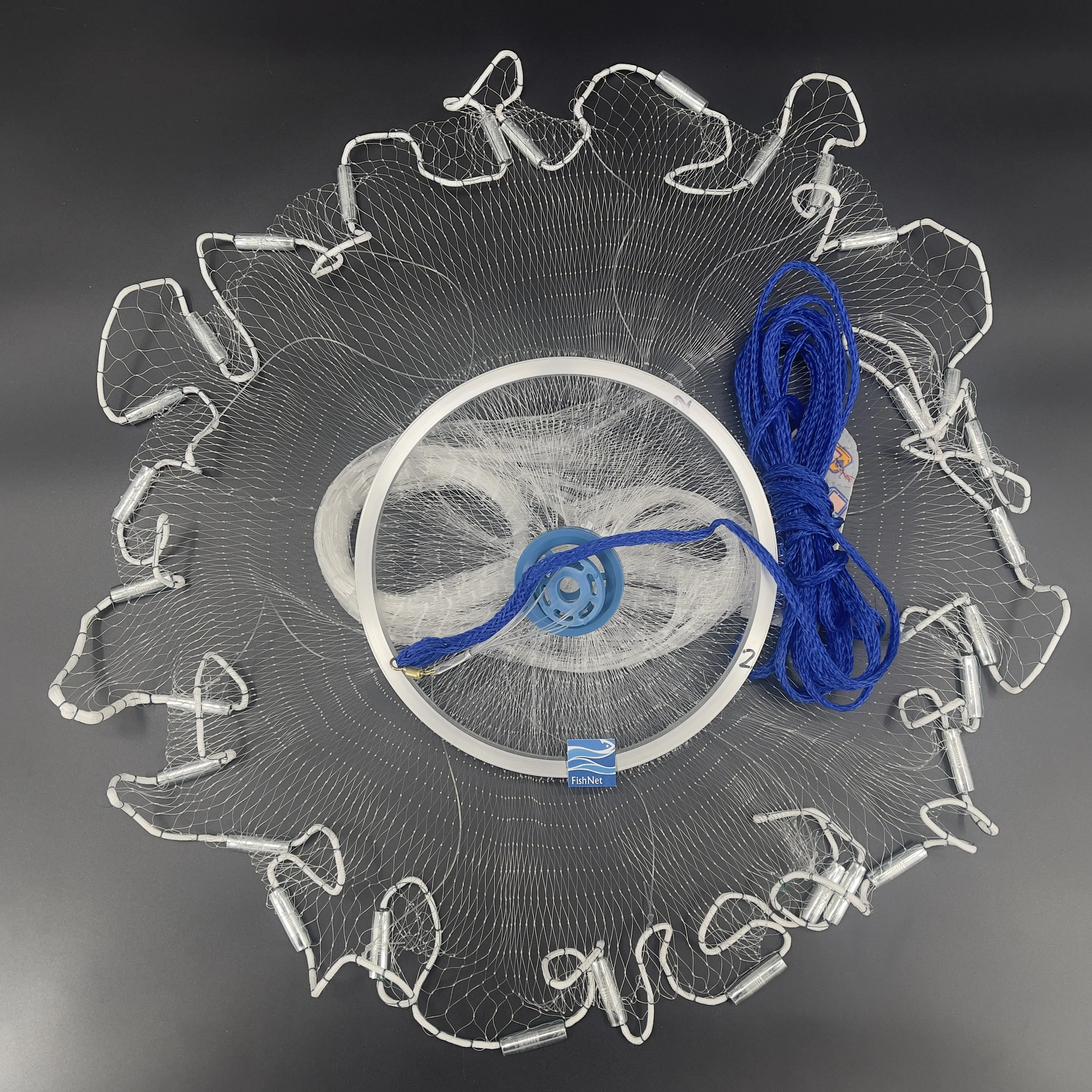 Fishing Cast Net  7.87/11.8/15.74ft Nylon Monofilament Saltwater Fishing Mesh 0.5 Finger  Mesh American Style  Heavy Duty Weight