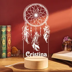 Personalized Dream Catcher Nightlights Custom Creative Light 3D Illusion Lamp