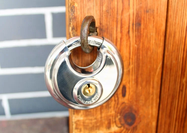 
[canyu lock]70MM Stainless Steel Round Lock Warehouse Door Padlock Toolbox Security Disc Locks can make same key 