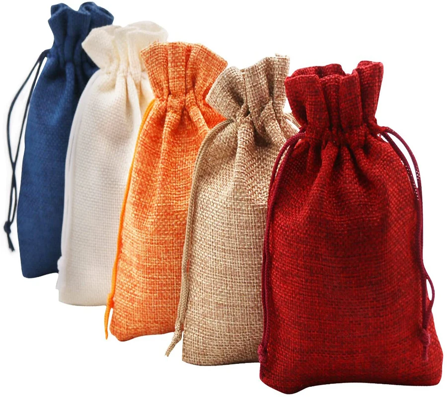Burlap Bags Drawstring Jute sack Gift Bags Eco-friendly Wholesale For Coffee