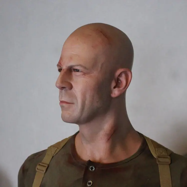 Marvel Silicone Action Figure of Bruce Willis Life Size Movie Statue for Sale
