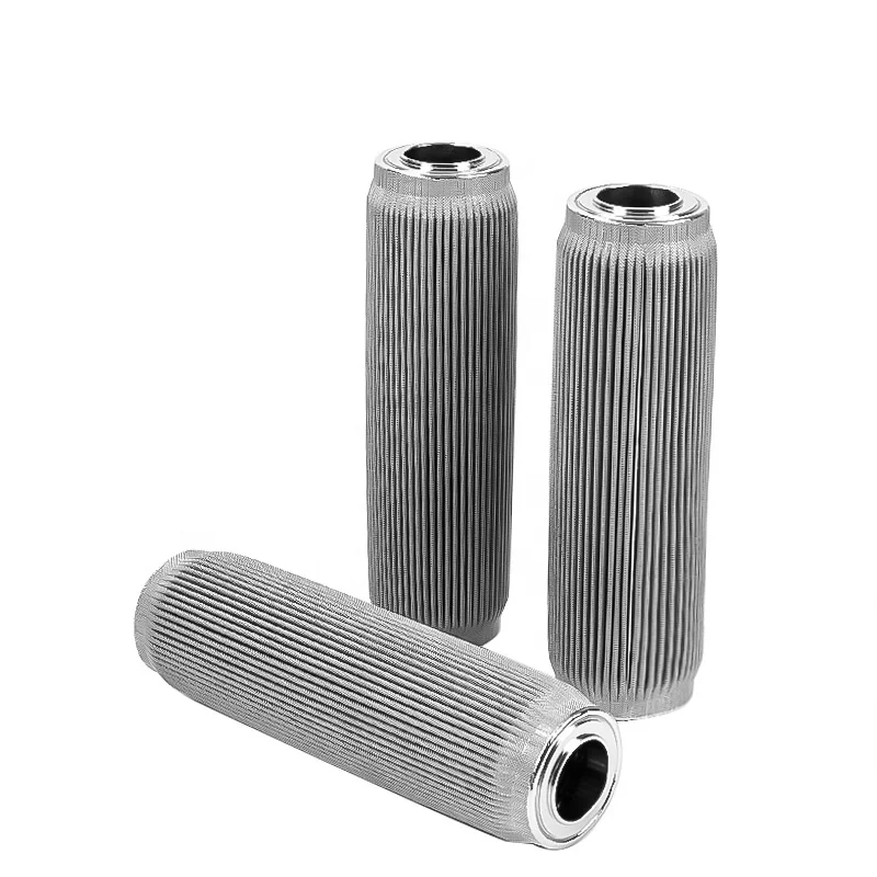 LIANDA 316L stainless steel  CODE 7 226 bayonet fin end fitting sintered mesh filter cartridge for air filter machine