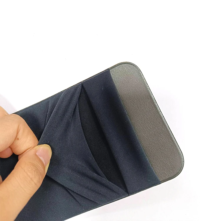 Special Offer Customized Black Elastic 2 Slots Stick On Phone Wallet Phone Pocket Card Holder