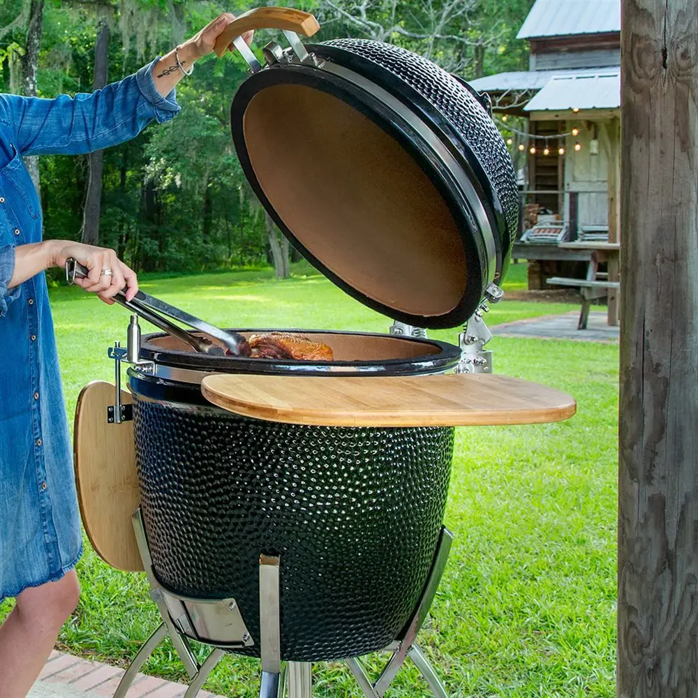 15 Inch Ceramic barbecue  Charcoal stove Kamado BBQ Grill Outdoor