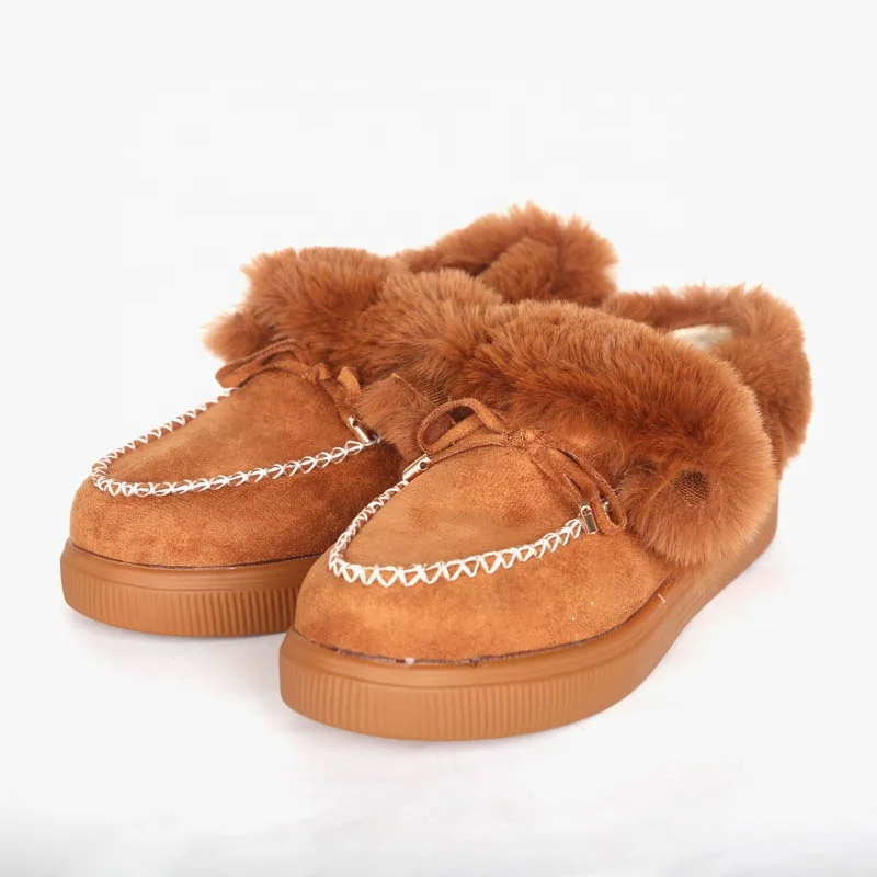 New Trendy Custom Chunky Platform Soft Plush Fuzzy Fur Sneakers Boots Big Sizes Warm Shoes For Women Winter
