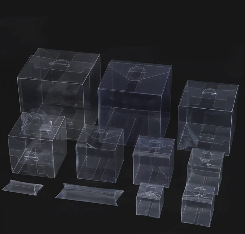 Wholesale customized packaging PET clear box, transparent and foldable PET PVC plastic box