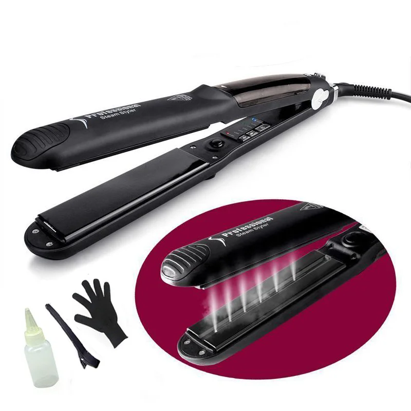 Professional Hair steam Straightener pro Ceramic Flat Iron Vapor Oil Steampod Straightening curling iron for women steamer iron