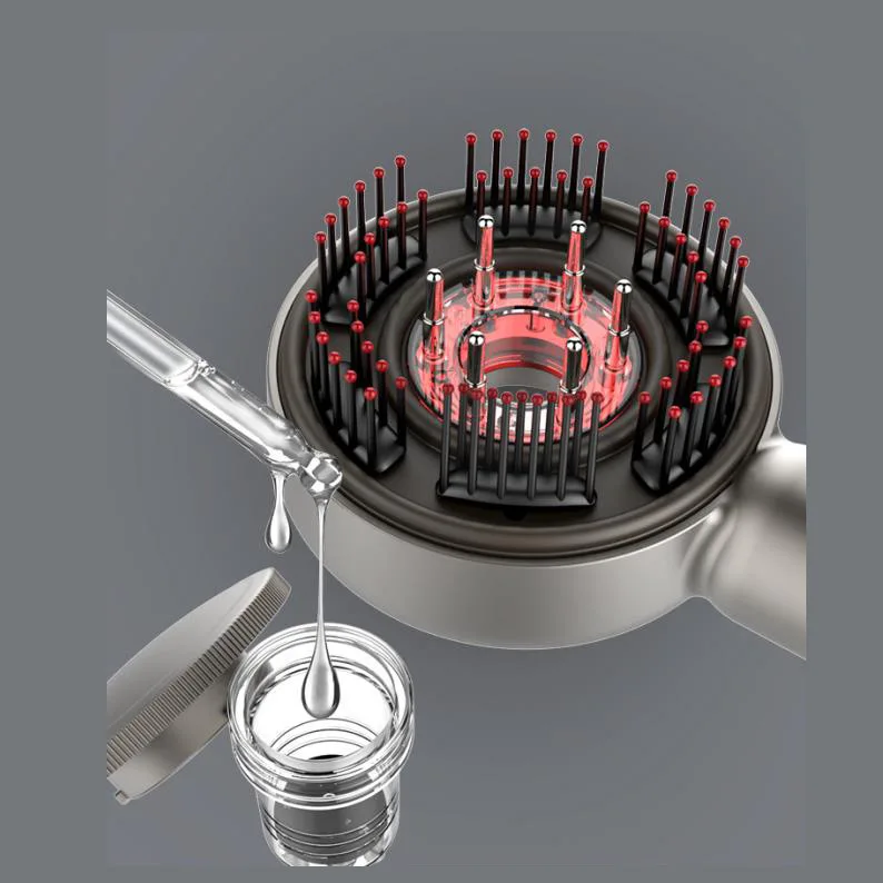 High Frequency Vibration Hair Growth Scalp Massager Brush Red Light Therapy Heating Massage Comb EMS Micro Current Comb