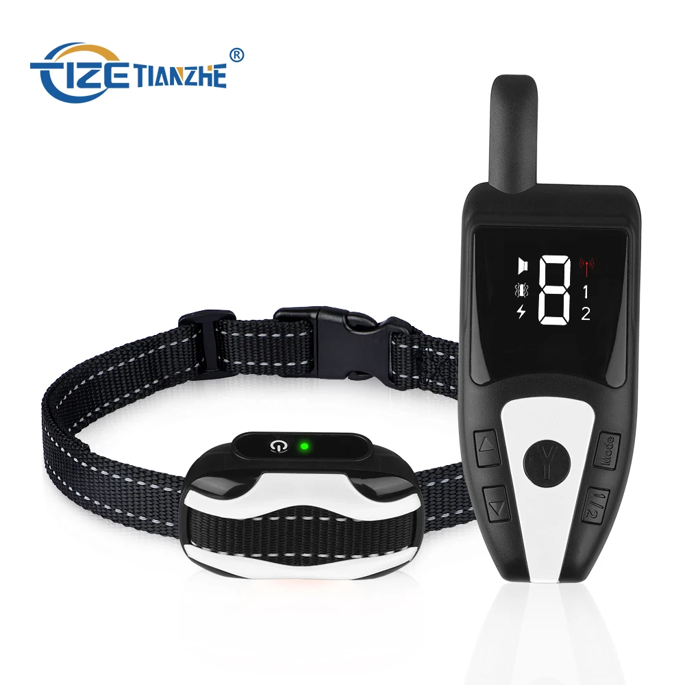 1000 Feet Waterproof Rechargeable Vibrating Dog Barking Electric Shock Training Remote Control  Pet Dog Training Collars