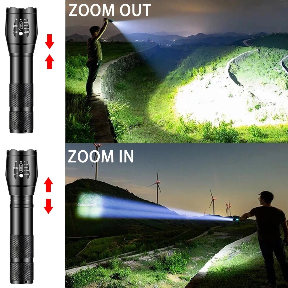 really cheap T6 rechargeable 18650 battery small mini torch LED flashlight zoom