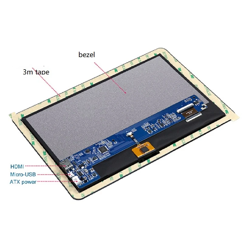 10.1 inch 1280*800  with hmi driver board  support  Raspberry Pi Touch Display monitor lcd display sunlight readable promotion