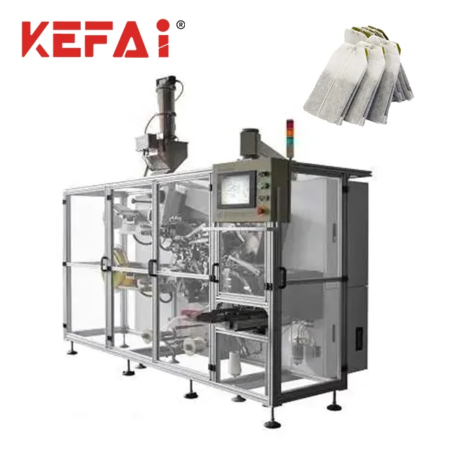 KEFAI Professional Automatic Double Chamber Tea Bag Packing Sealing Machine With Thread And Label