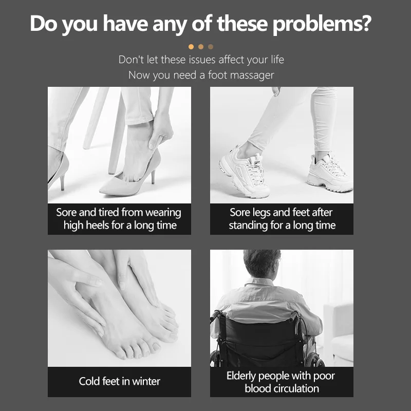2024 Electric foot massager Magnet hot compress roller foot massage machine home leg muscle pain relief
