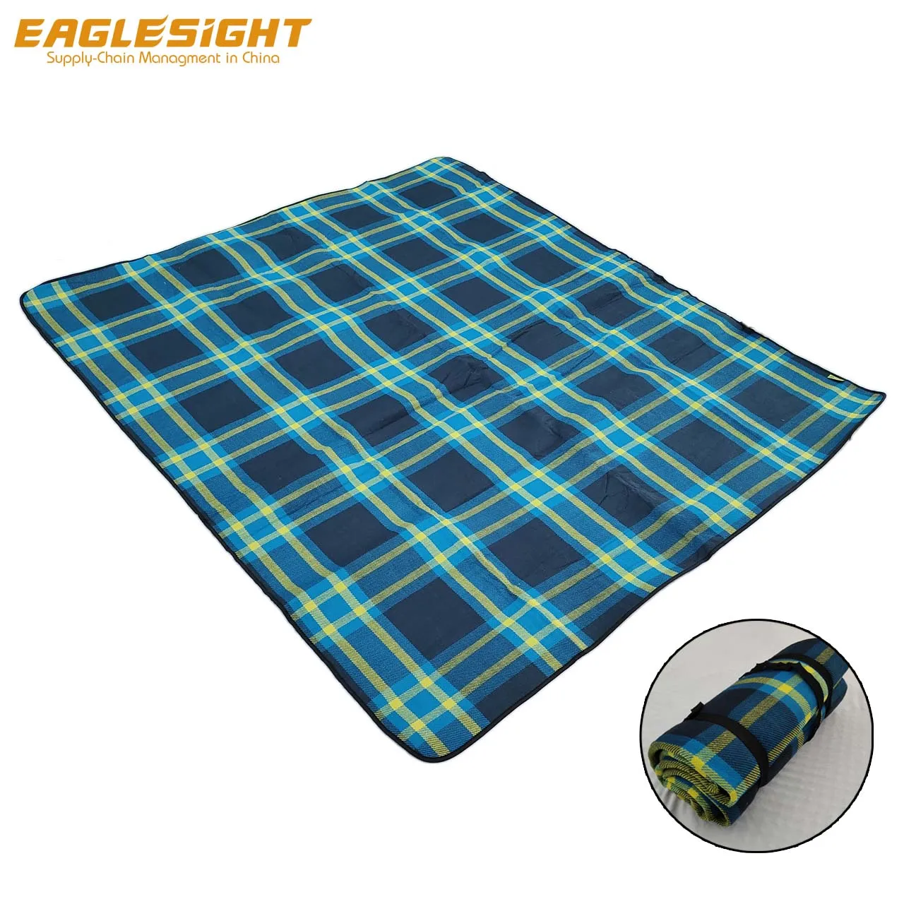 Waterproof Folding PEVA & Acrylic Camping Mats with Aluminum Back Made of Polyester Fleece Hiking Outdoor Picnics-Sleeping Mat
