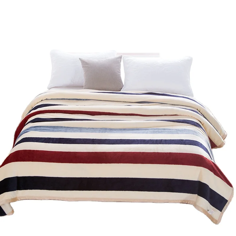 Coral Fleece Blanket 100% Polyester Wholesale Super Soft Portable Solid Color Coral Fleece Blanket