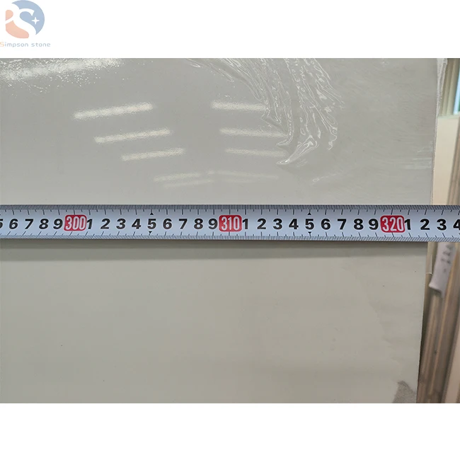 high quality factory kitchen polished artificial quartz slab calacatta white quartz vanity counter top