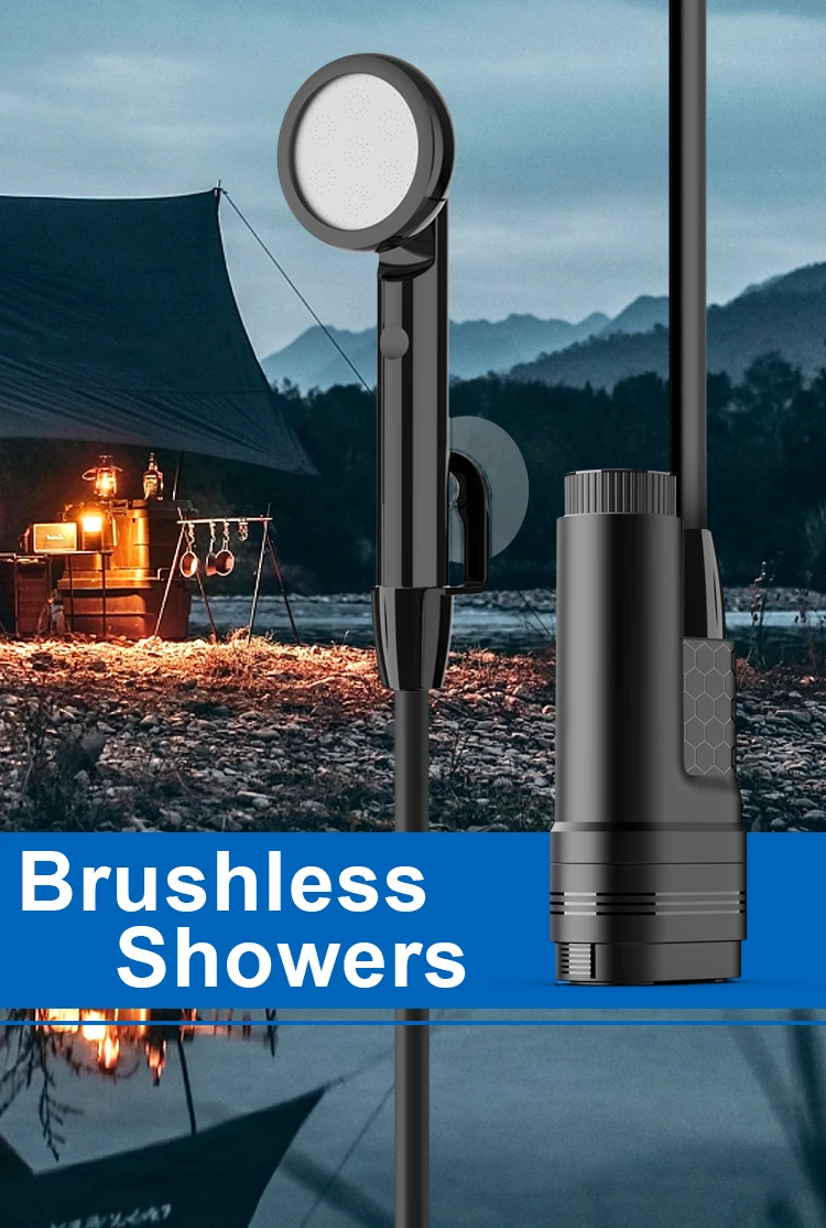 Pet Bathing Outdoor Camping Showering Garden Watering Portable Brushless Camp Shower