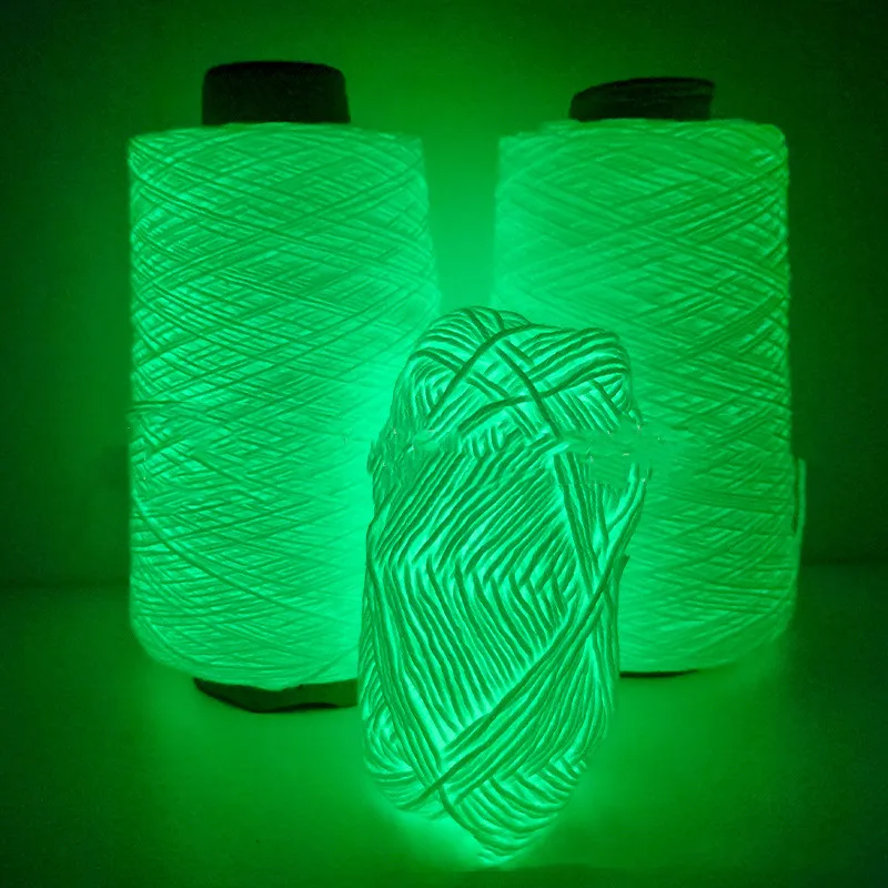 Yarn Craftsman 100% Spun Polyester 5 Colors 2mm Glow in the Dark DIY Hand Woven 50g