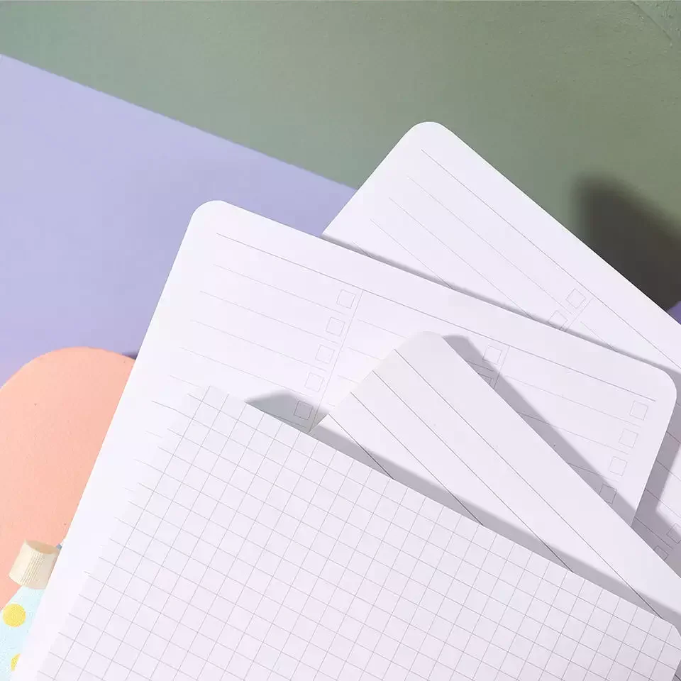 Checkerboard Design Notepad To Do List School Stationery Custom PU Leather Notepads With Pen Loop