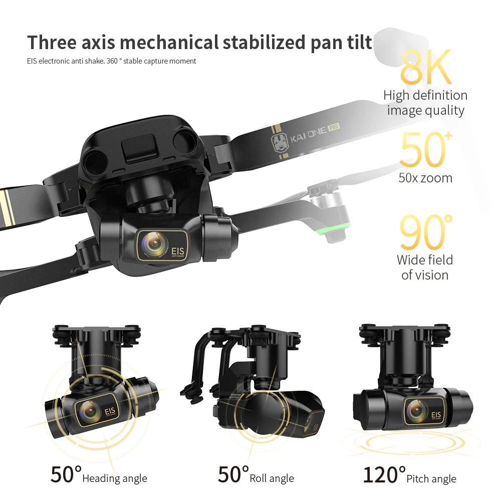  Профессиональный Дрон KAI1 50x zoom GPS 5G с камерой