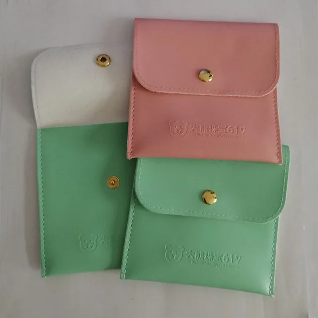 Pu Leather Jewelry Bag Envelope Custom Logo Packaging Jewel Protection Pouch Free Sample Storage Display Earring Necklace Pouch