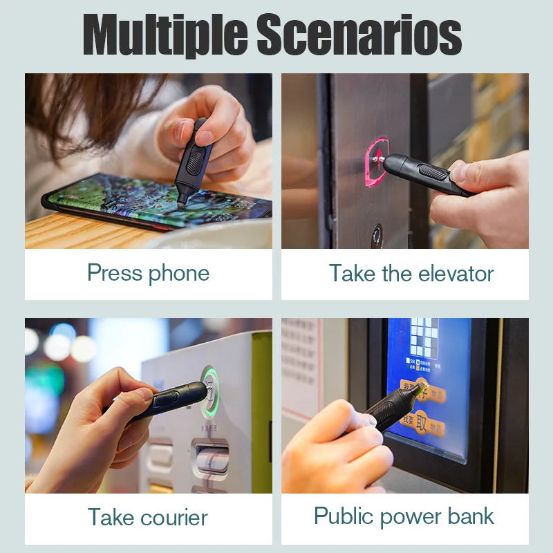 2021 new outdoor mini touch-free key antibacterial sterilization pen with stylus