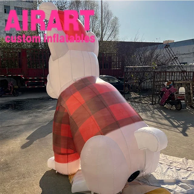 Huge advertisement inflatable Xmas mascot dog model balloon