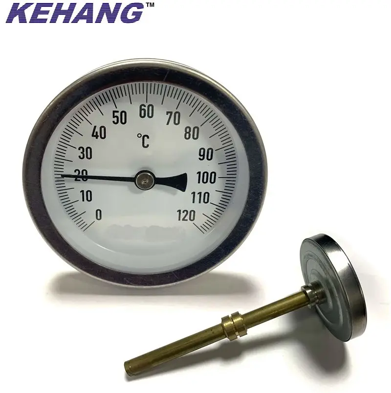 stainless steel bimetal industry hot water thermometer boiler temperature instruments