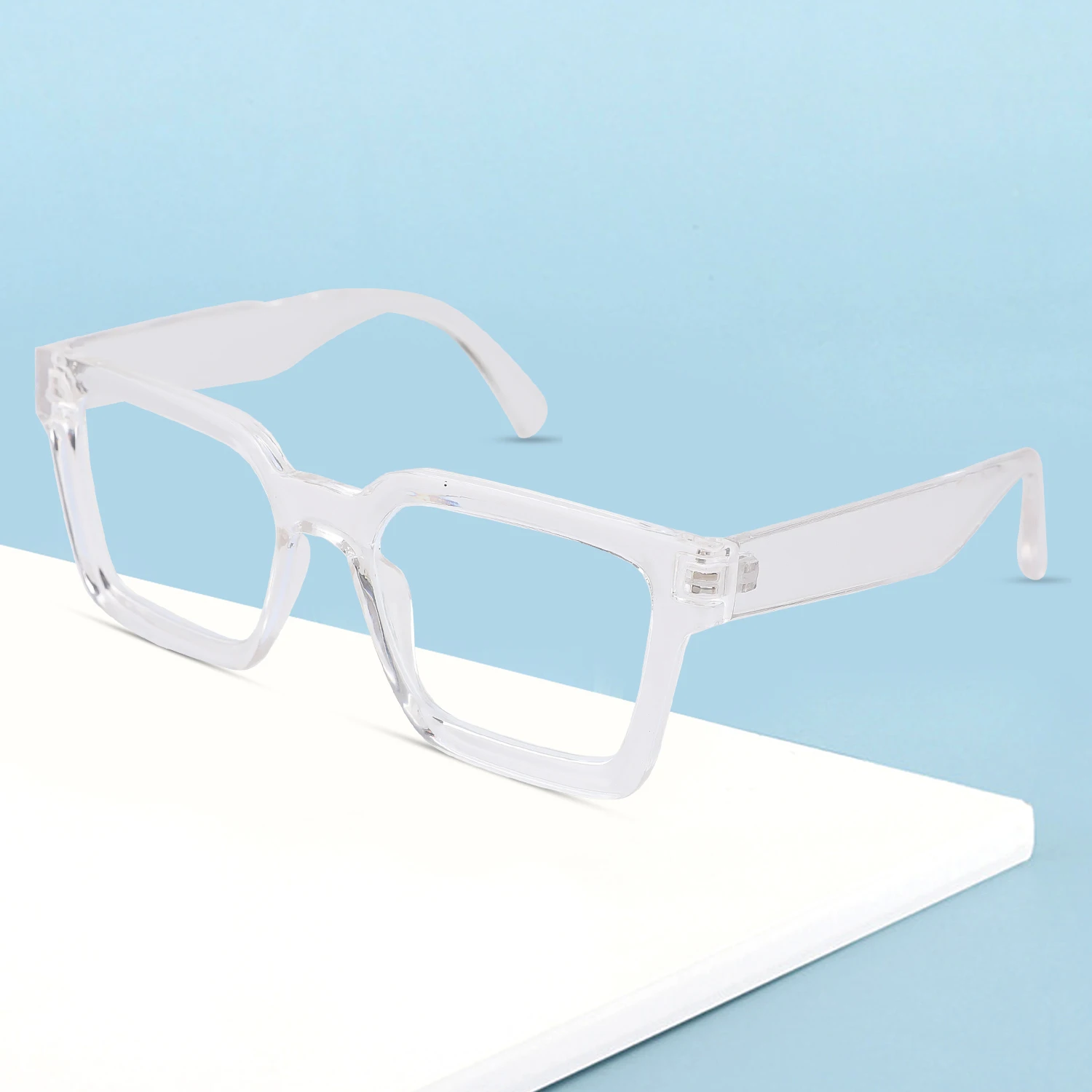 2024 The latest fashion all-in-one anti-blue light mirror large frame plain makeup god unisex glasses daily wear