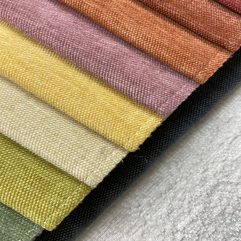 wholesale new design woven dyed linen like chenille sofa fabric 100% polyester furniture fabrics