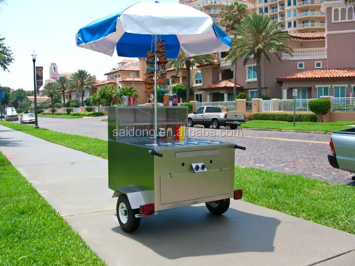 Direct factory Mobile towing hot dog Cart Customized coffee van Square Snack Food trailer for sale