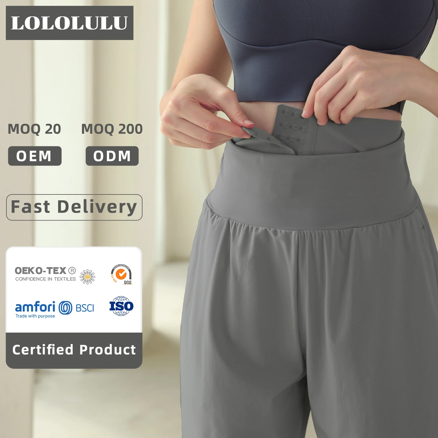 Sports Loose Jogger Pants Running Outdoor Hidden Waist Trainer Yoga Fitness Legging