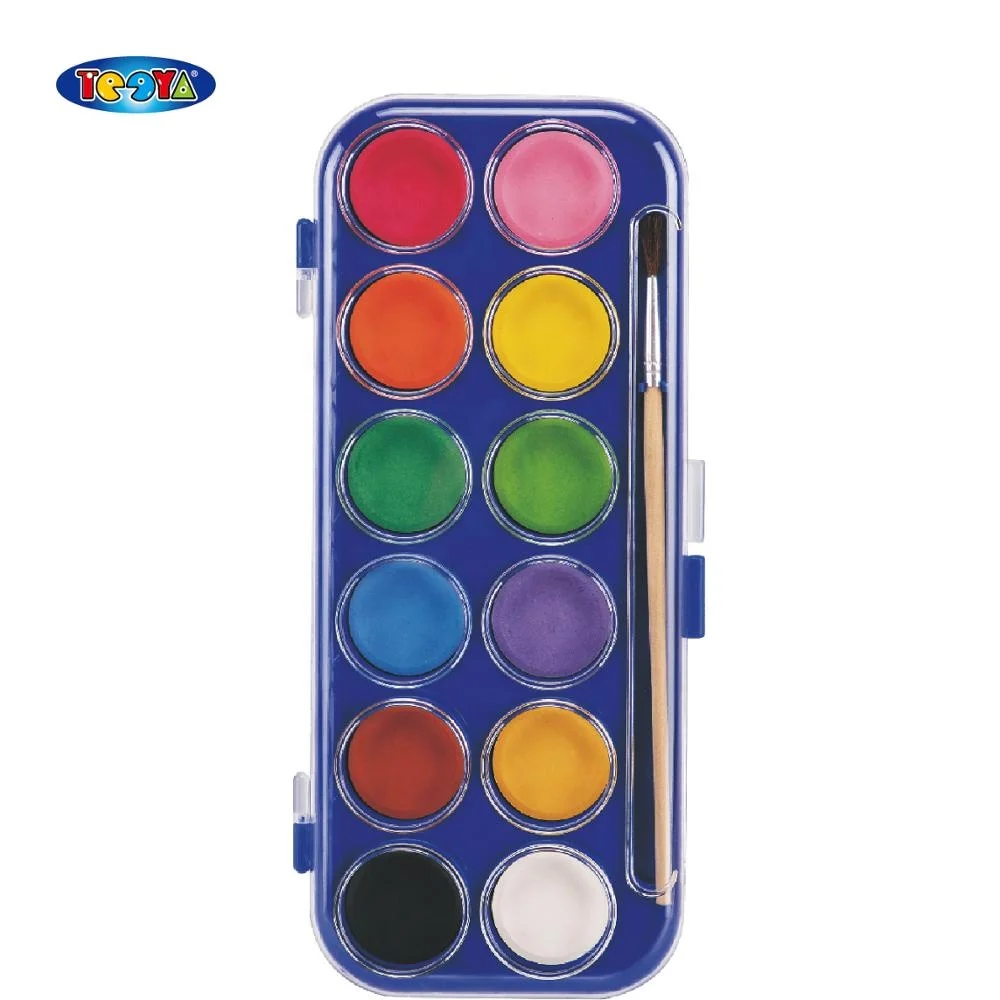 12 COLOR 28MM WASHABLE WATERCOLOR CAKE SET