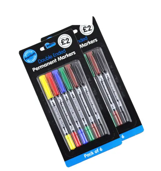 Pack Wholesale Cheap Blister Packaging With Backer Card Flapper Permanent Marker Blister Card Set