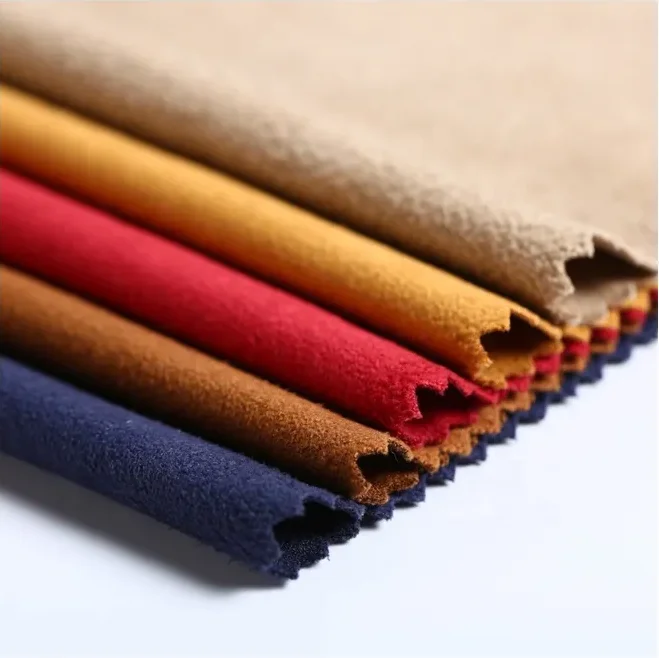 China Manufacturer 170gsm Single Face Faux Stretch Polyester Suede Knit Materials Fabric For Clothing