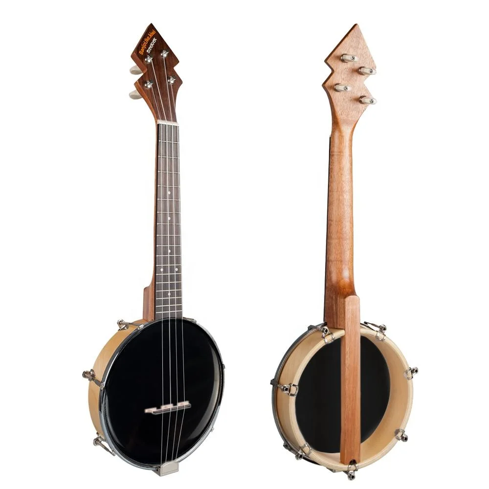 NAOMI Banjolele Banjo 26 Inch Tenor Banjo Ukulele Black Color Ukelele Uke Concert W/Bag