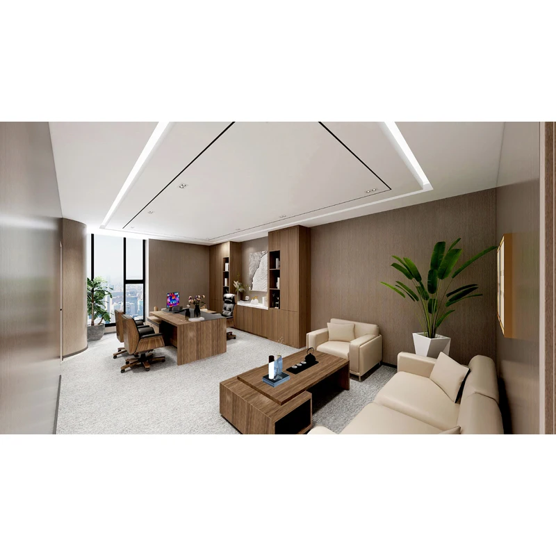 High end executive office furniture set manager room office desk chair and leather office sofa cubicles workstation