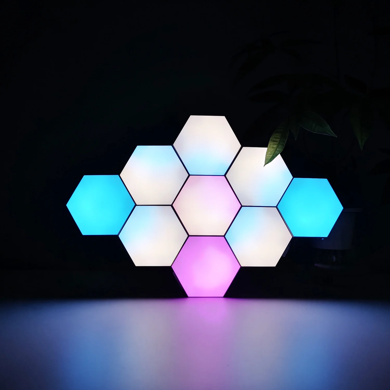 Dropshipping Kids Light RF Controlled Splicing Switch Atmosphere USB Power Honeycomb Hexagon Beside Night Lamp