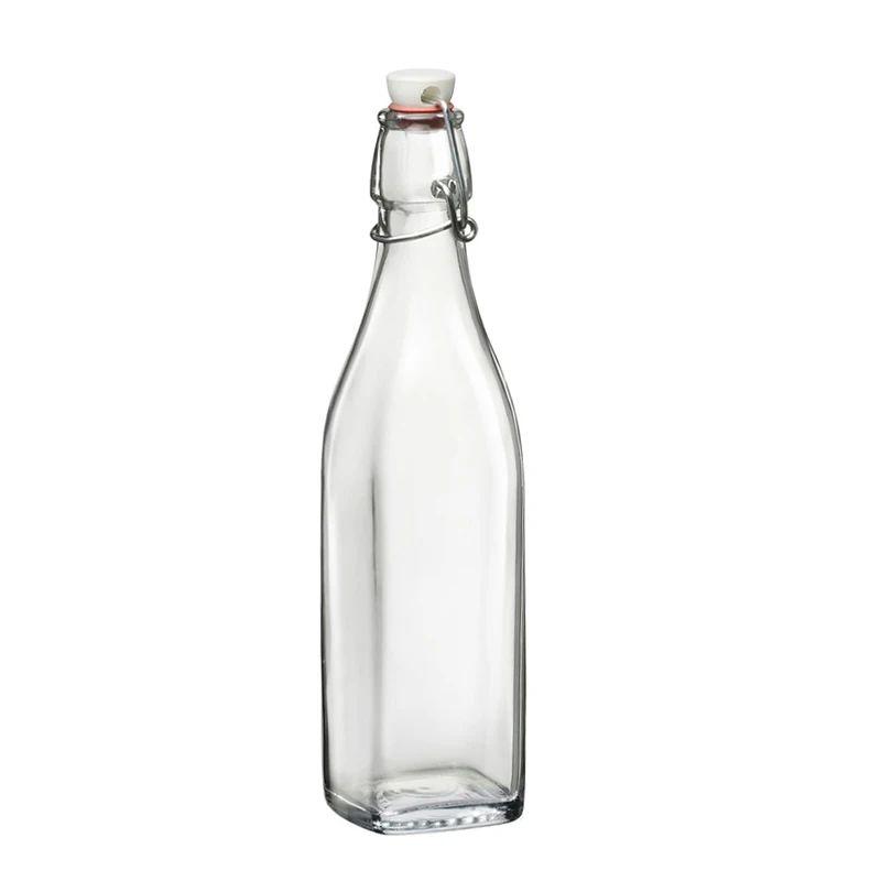 125ml 250ml 500ml 1000ml Classic Unique Easy Flip Lid Clear Drink Beer Wine beverage Bottles Glass Swing Top Bottle