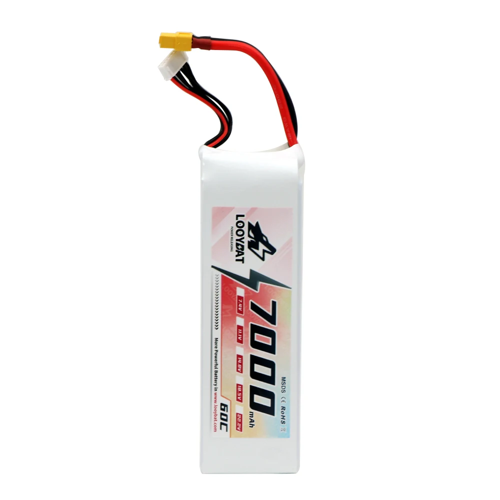 2S 4S 6S RC 1/10 Scale RC Trucks Model Lipo Battery 7.4V 14.8V 22.2V 7000mAh 50C 60C High Discharge Soft Case With Deans Plug