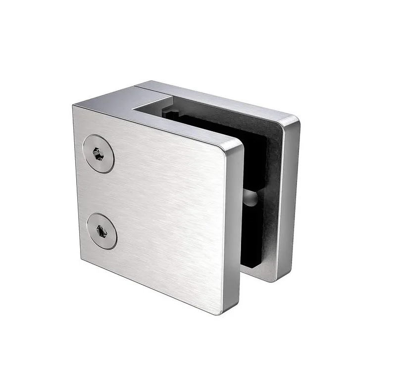 Balustrade and Railings Square Black Glass Clamp Clip