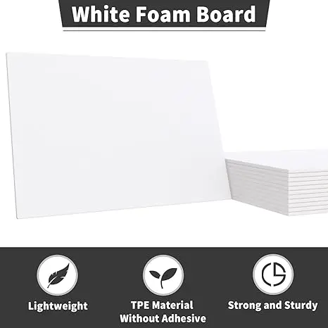 School Smart Railroad Boards, 22 x 28 Inches, 6-Ply, White, Pack of 25