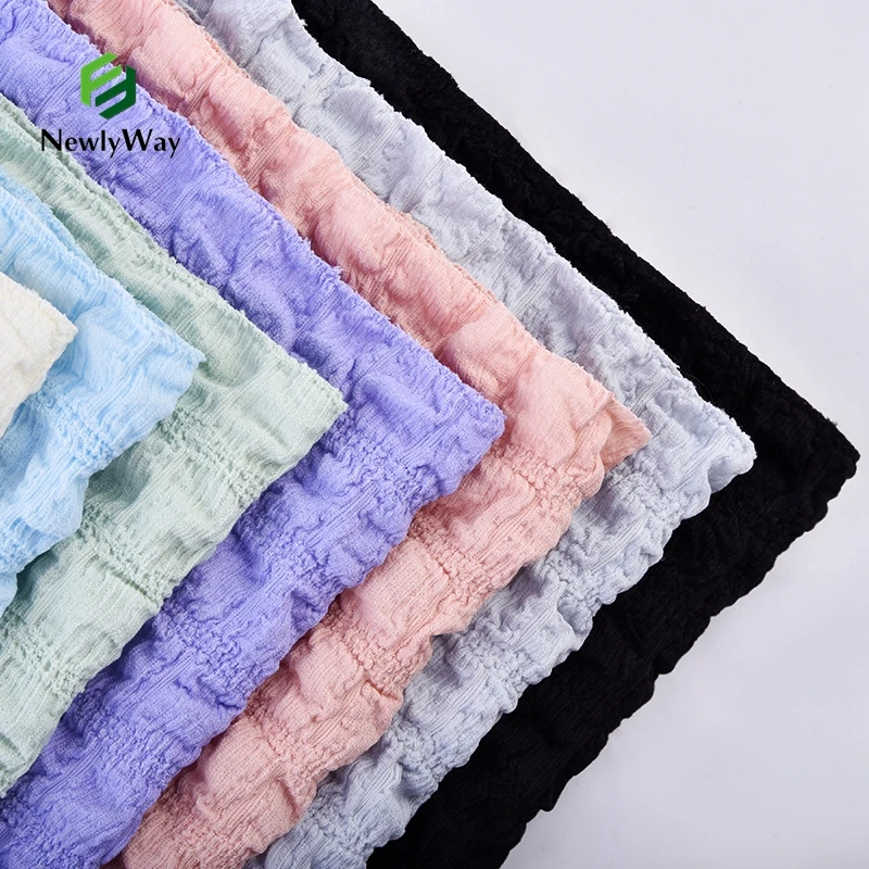 Fabric Supplier Polyester 4 way Stretch Knit Bubble Crepe Fabric For Clothing Women Dresses